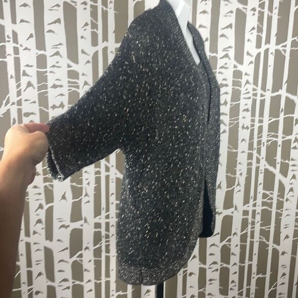 Chico's Metallic Knitted Wool Blend Sweater Twinset Tank Top, Cardigan 0 Gray, S - Picture 2 of 11